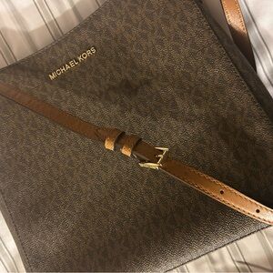 Michael Kors Brown Logo Crossbody Bag